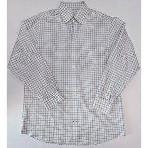 CREMIEUX MEN’S NON-IRON LONG SLEEVE   CHECK DRESS SHIRT SIZE 16.5 x 35 Pre-owned